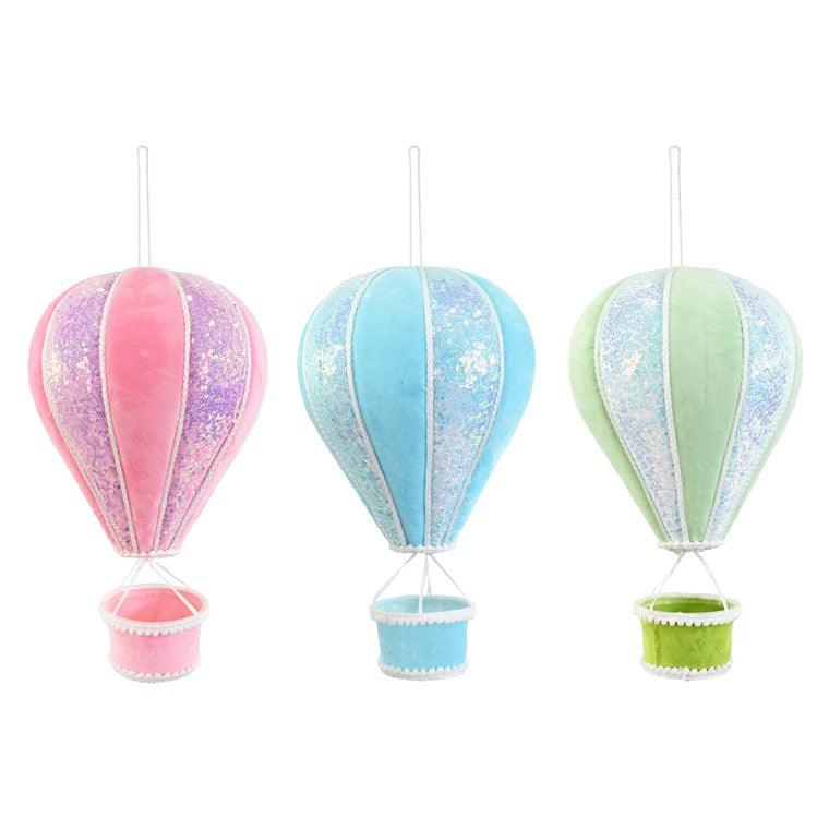 Hanging Hot Air Balloon, 35cm, Assorted