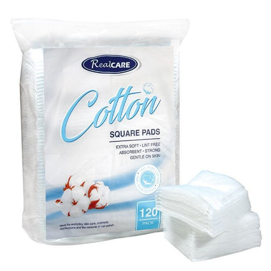 Square Cotton Facial Pads, 120pc