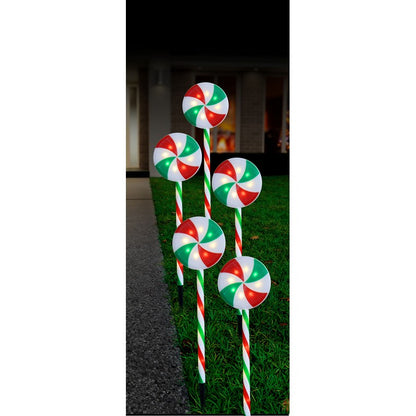 Solar Lollipop Path Lights, 5pk
