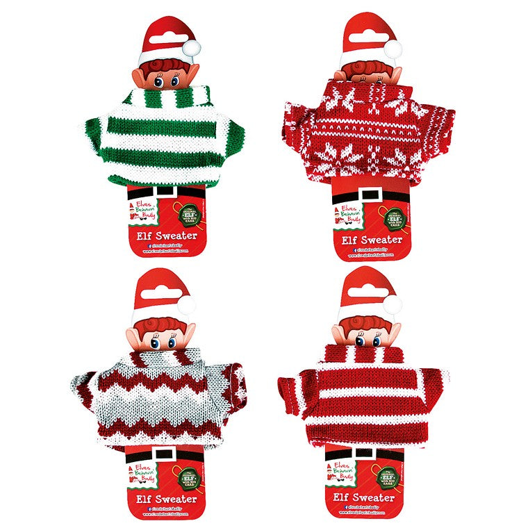 Xmas Elf Sweater, 4 Asstd Designs