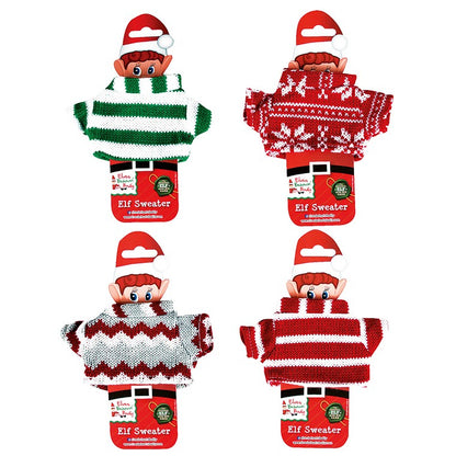 Xmas Elf Sweater, 4 Asstd Designs