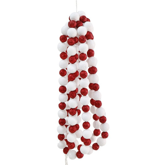 Candy Cane Bead Garland, 2.4m, Assorted