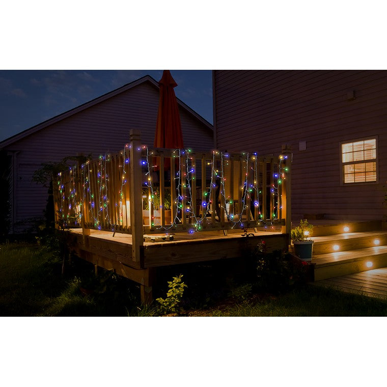 Solar Cluster Lights, 200 LED, Multi