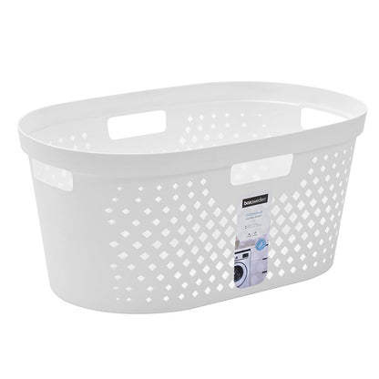 Diamond Laundry Basket, 40L, Asstd