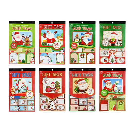 Christmas  Tags Glitter or Foil, 48-60pk