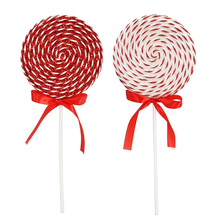 Candy Cane Lollipop Pick, 33cm, Assorted