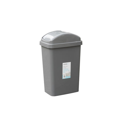 Slimline Swing Bin, Grey, 55L