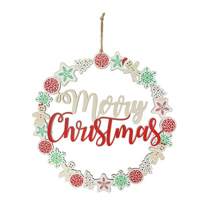 Merry Candy Cane Plaque, 30cm, Assorted