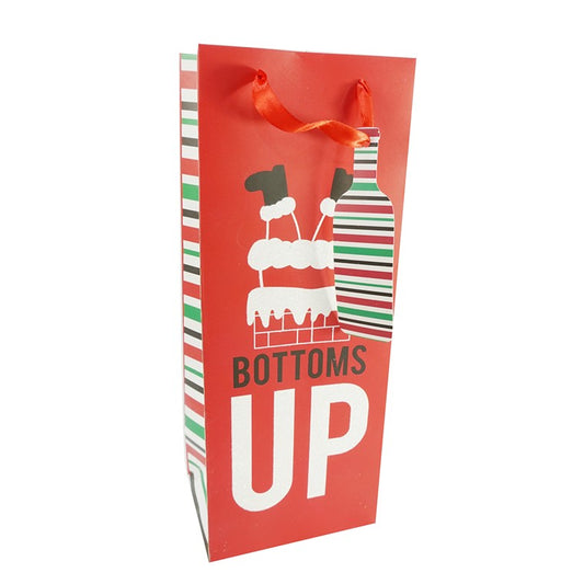 Christmas Foil Bottle Bag, Assorted