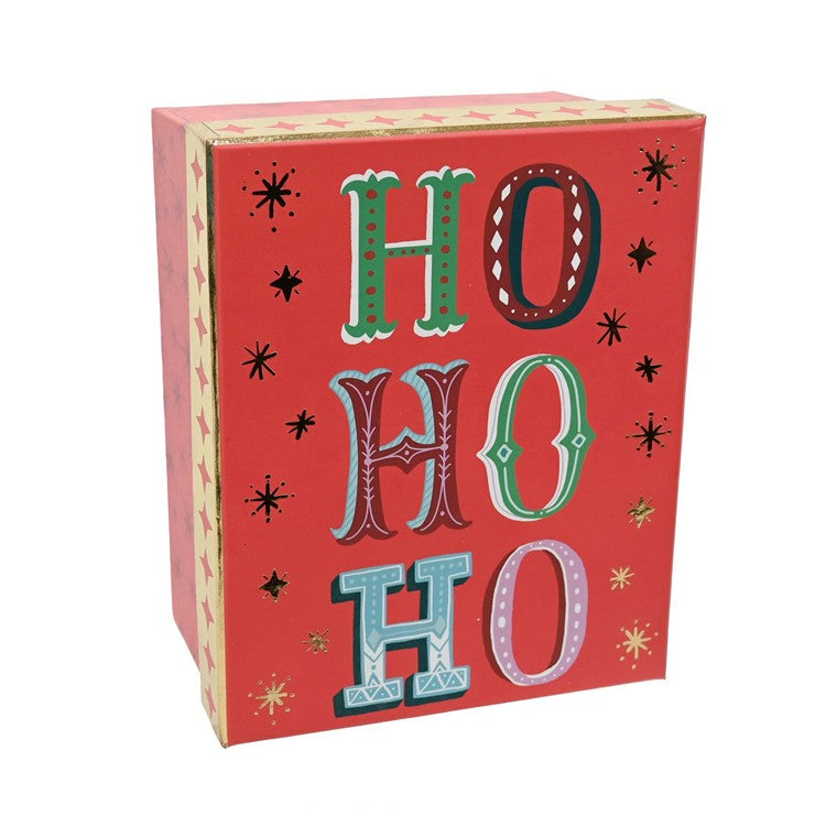 Gift Box, Red Fancy Foil, Assorted