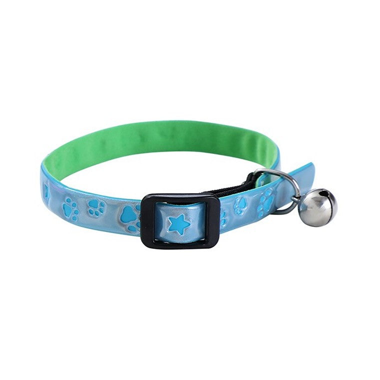 Cat Collar Reflective Breakaway w/ Paw Cut-out, 3 Asstd Colours