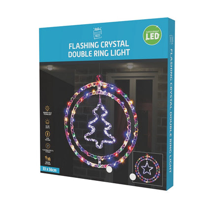 LED Flashing Crystal Ring Light, Assorted