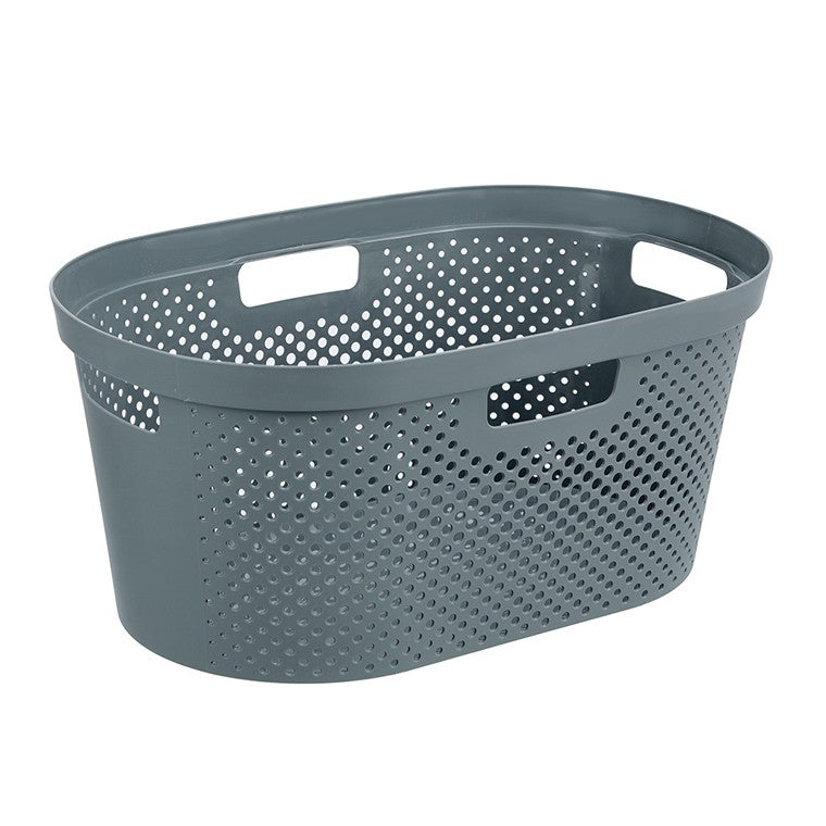 Hudson Laundry Basket, 40L, Asstd