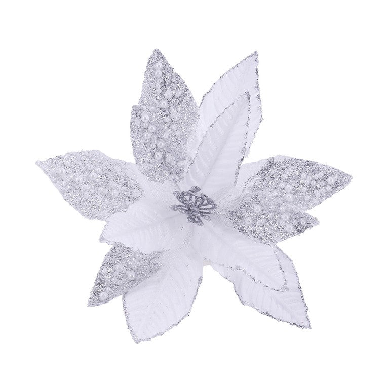 Pale Pearl Poinsettia Stem, Assorted