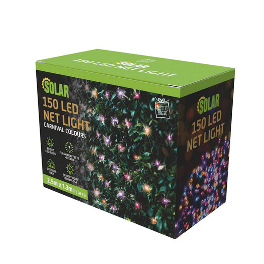 Solar Net Lights, 150 LED, Carnival