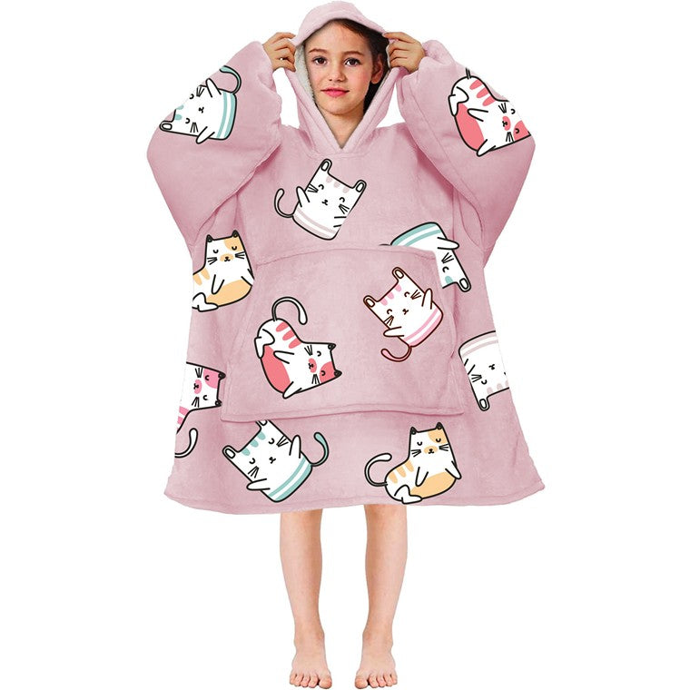 Girls Cuddle Hoodie, Cute, 4 Asstd Designs