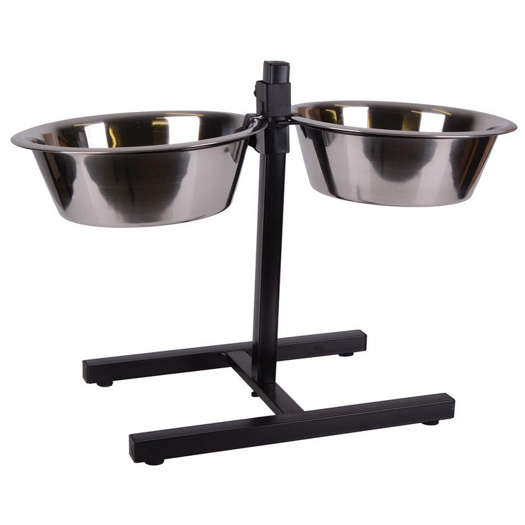 Adjustable Stainless Steel Twin Bowls