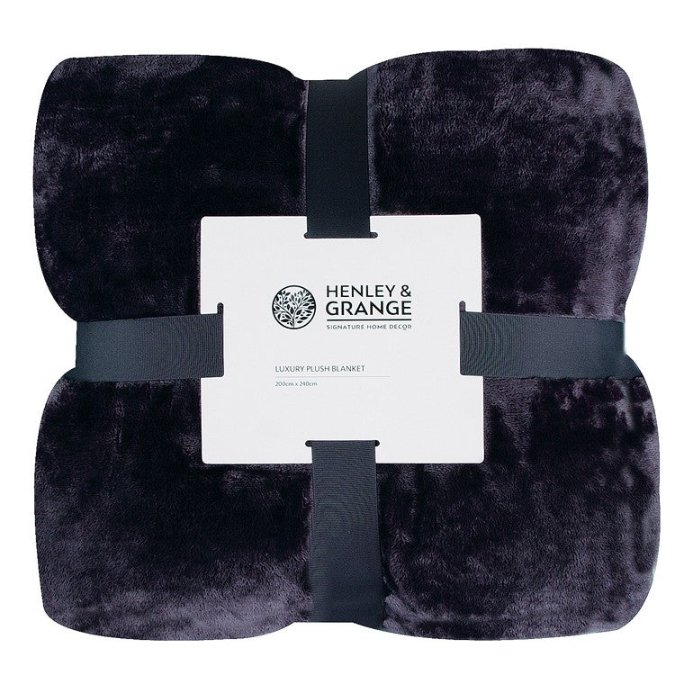 H&G Luxury Plush Blanket, 3 Asstd Colours