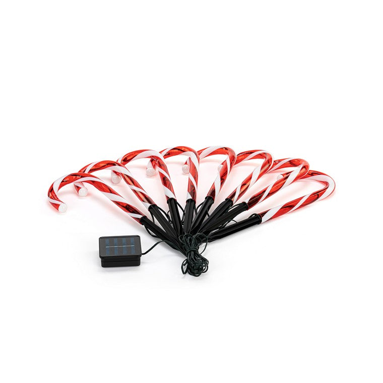 Solar Candy Cane Path Light, 8pk, 32cm