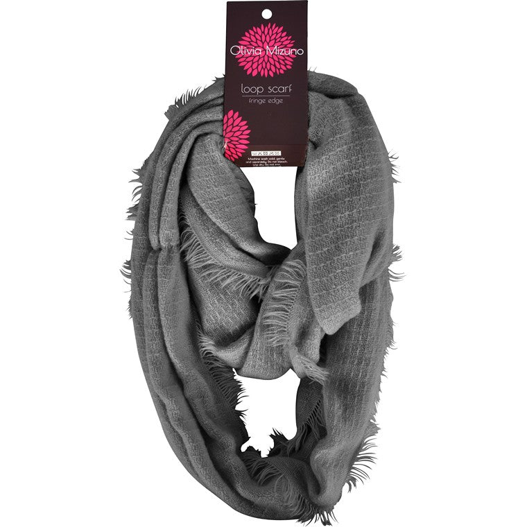 Tube Scarf w/ Fringe, 4 Asstd Colours