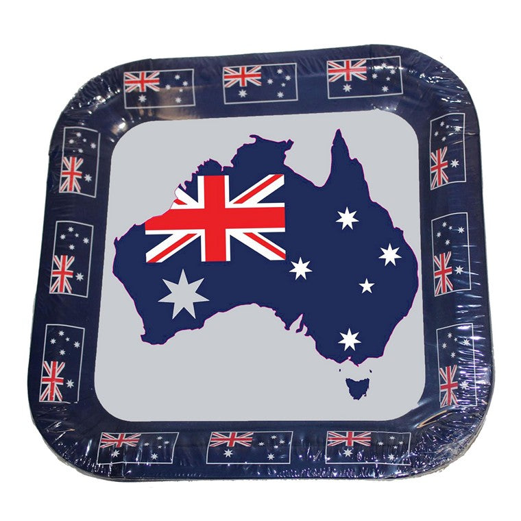 Aussie Square Plate, 23cm, 8pk